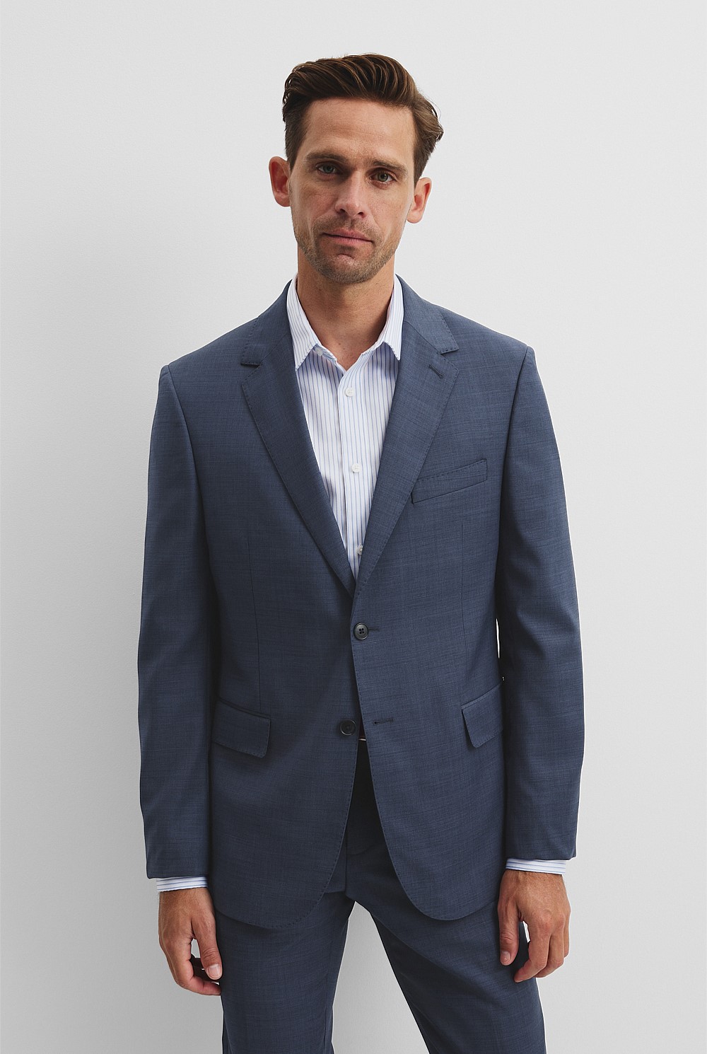 Single Breasted Wool Blend Jacket