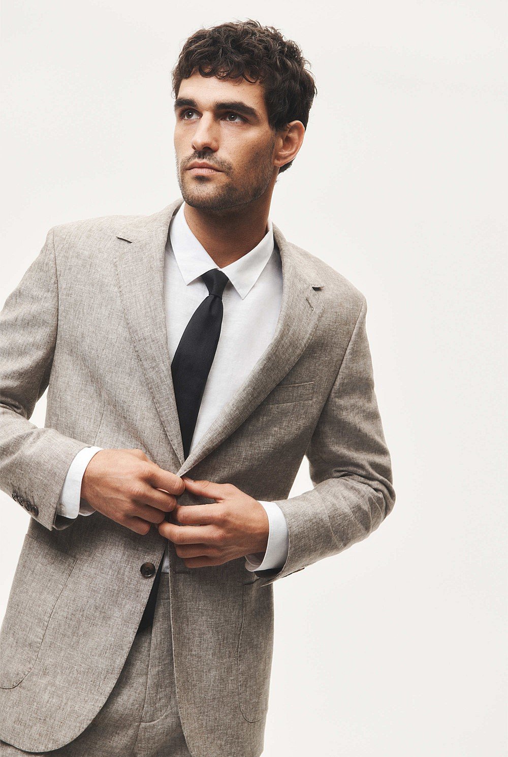 Regular Linen Cotton Textured Jacket