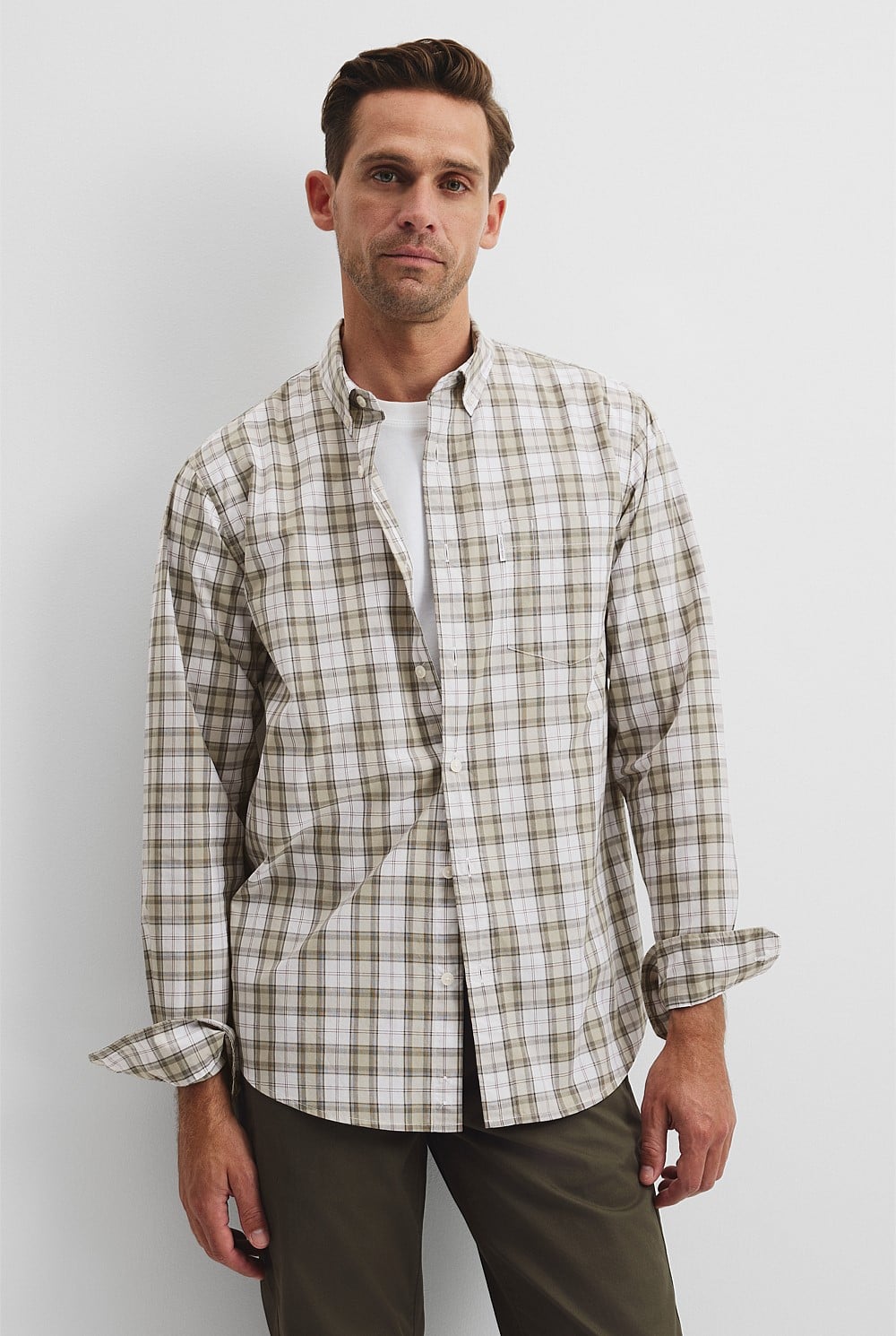 Regular Fit Cotton Check Shirt