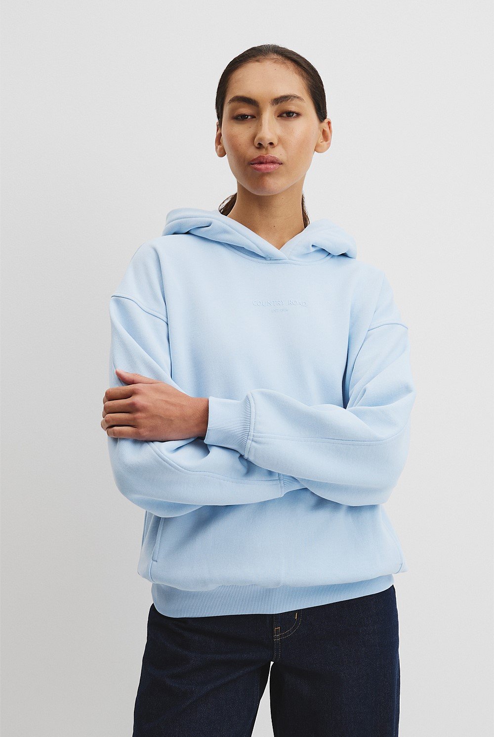 Australian Good Earth Cotton Pull Over Hooded Sweat