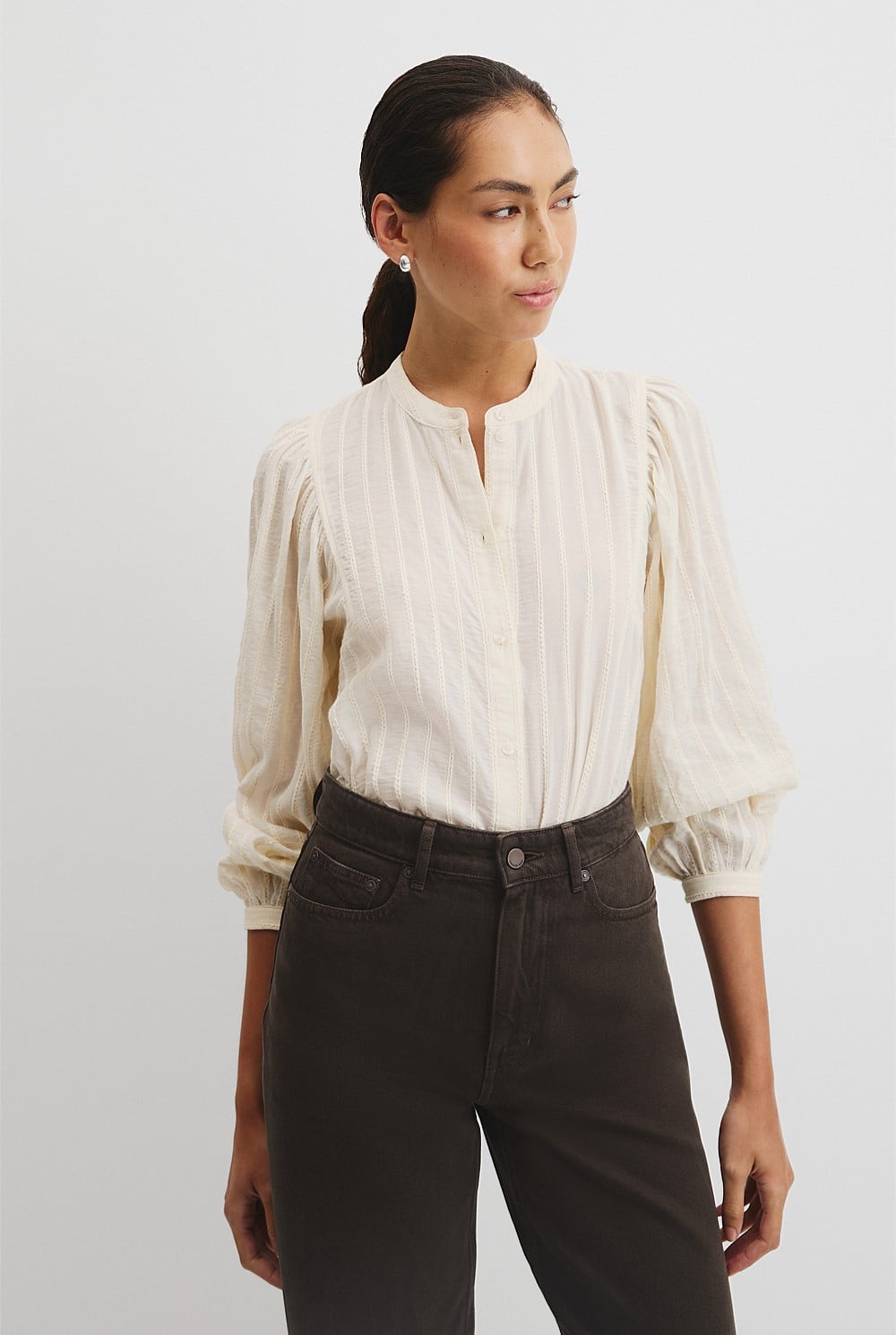 Textured Dolman Blouse