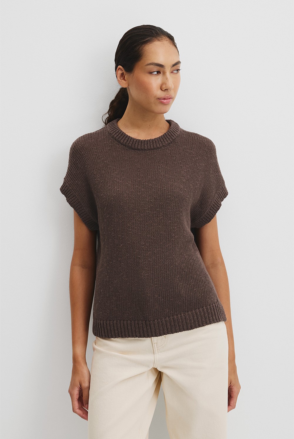 Textured Knit T-Shirt