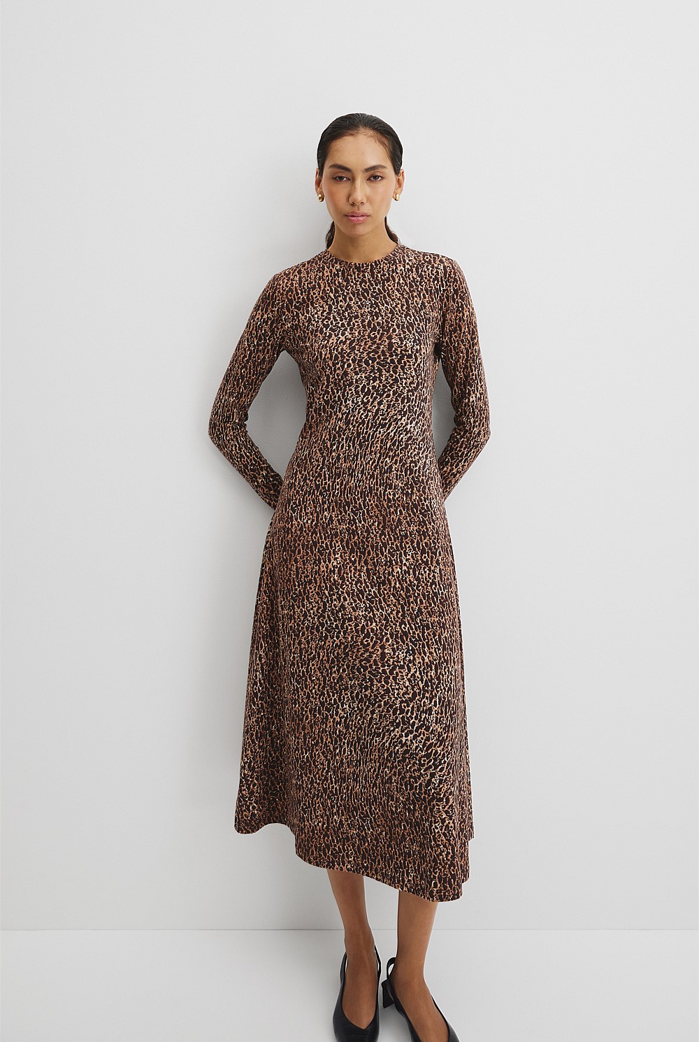 Australian Cotton Blend Print Jersey Dress