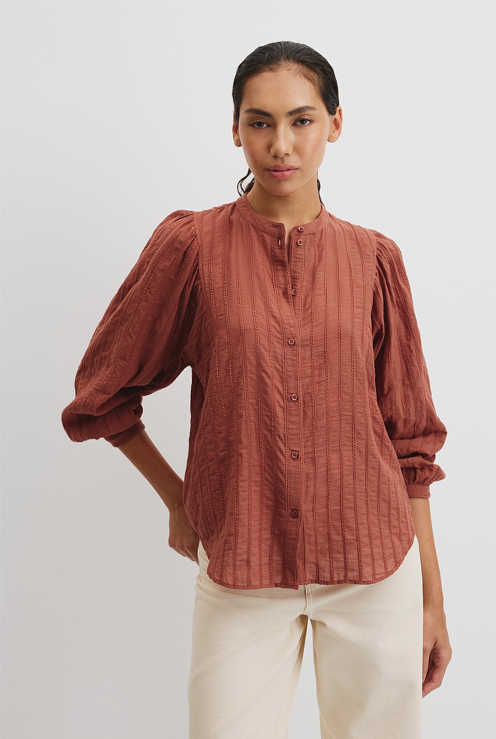 Textured Dolman Blouse