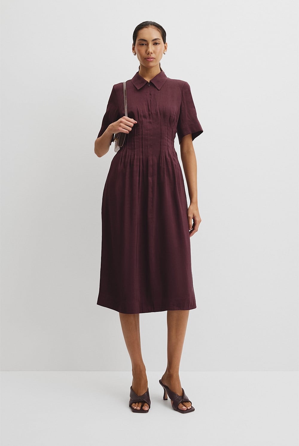 Tuck Detail Shirt Dress