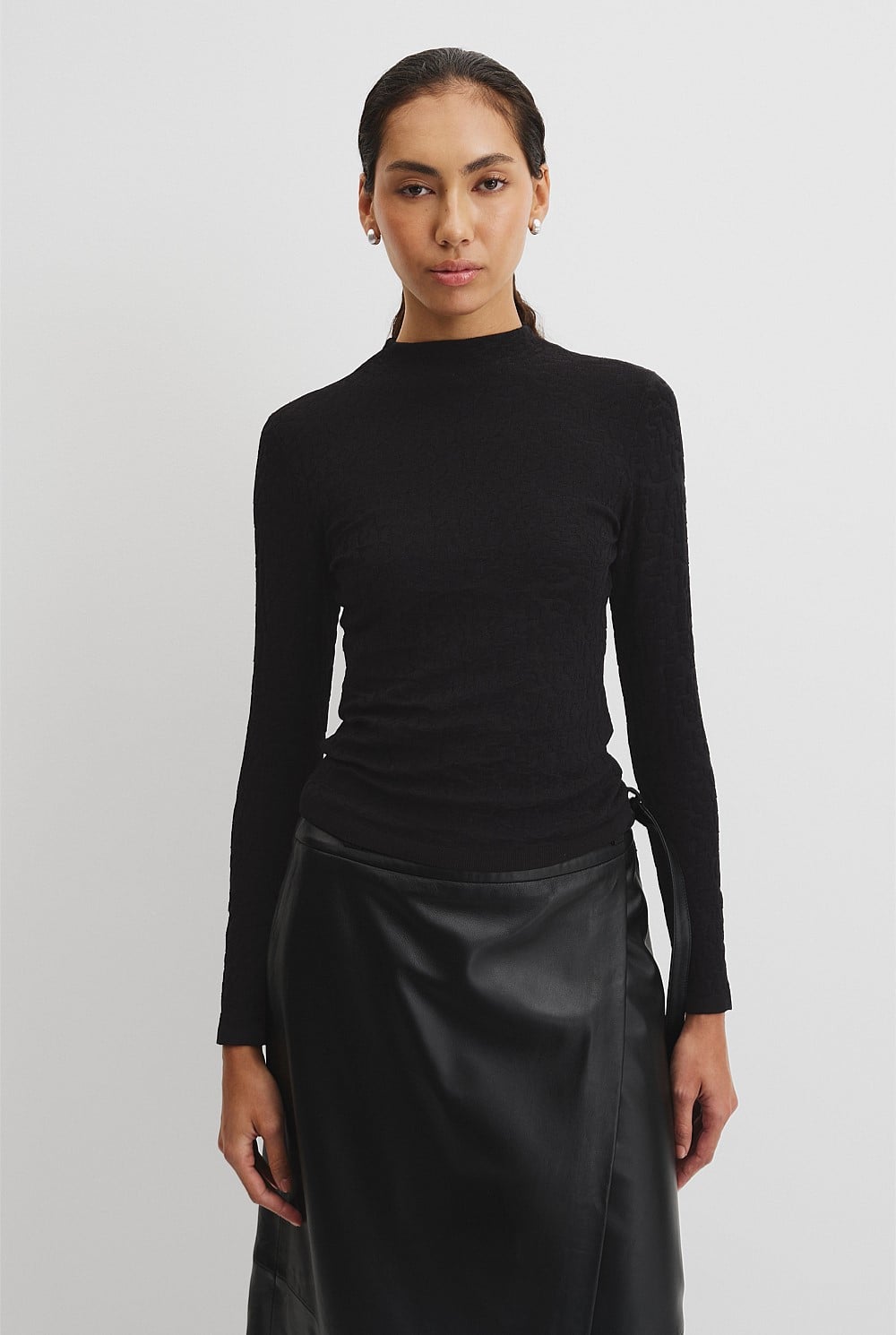 Animal Jacquard Knit Top