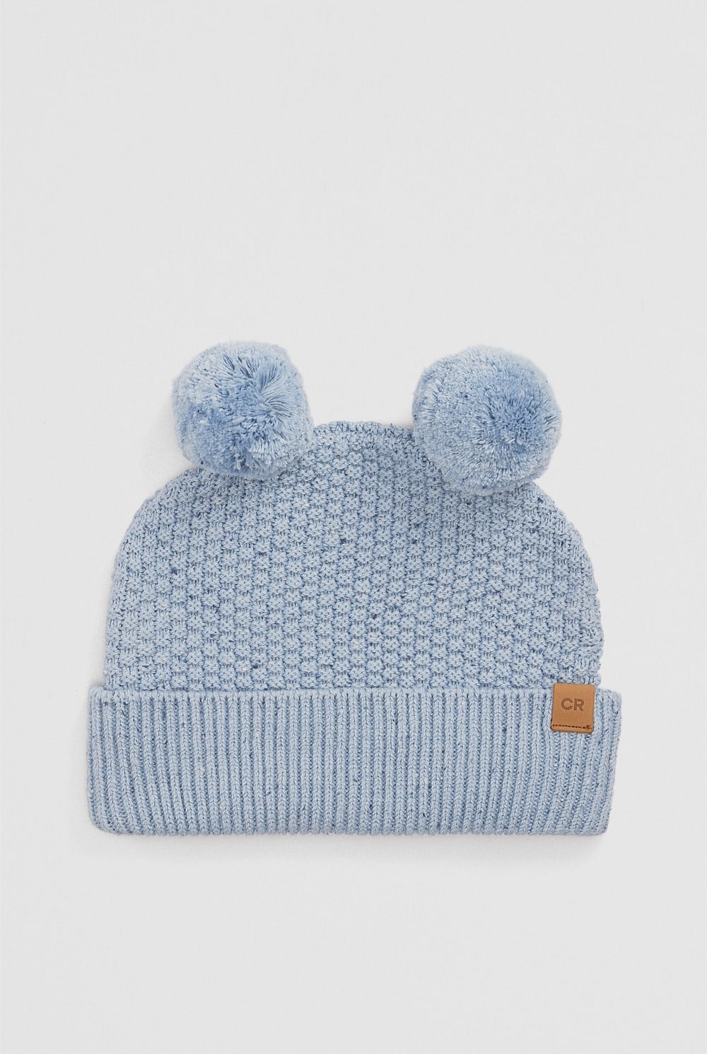 Organically Grown Cotton Cord Pom Pom Knit Beanie
