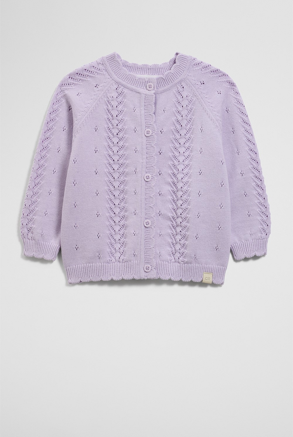 Organically Grown Cotton Cord Knit Cardigan