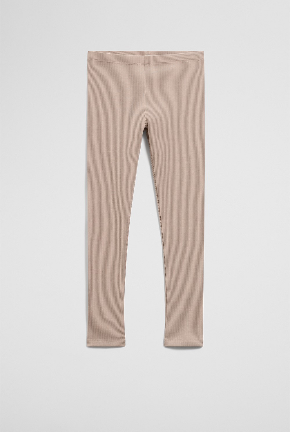 Organically Grown Cotton Blend Solid Rib Legging