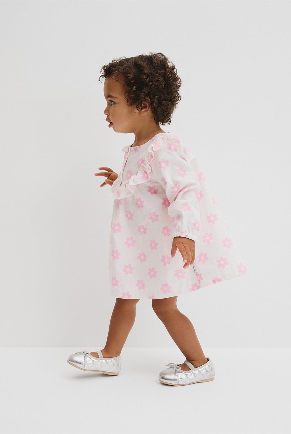 Organically Grown Cotton Cord Frill Dress Set
