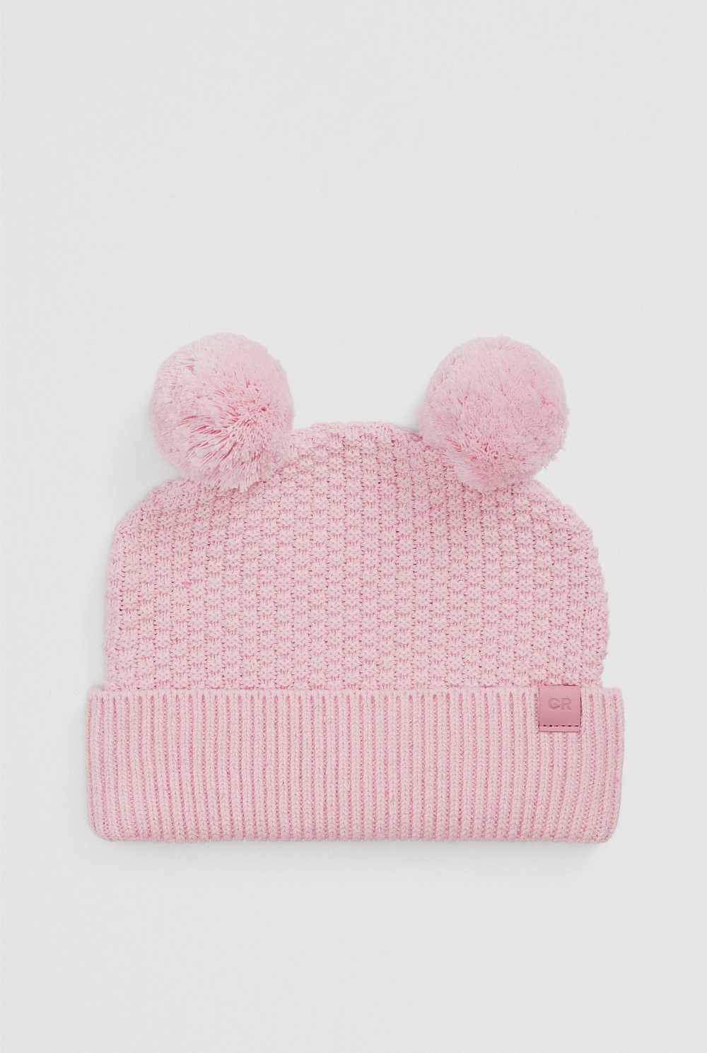 Organically Grown Cotton Cord Pom Pom Knit Beanie