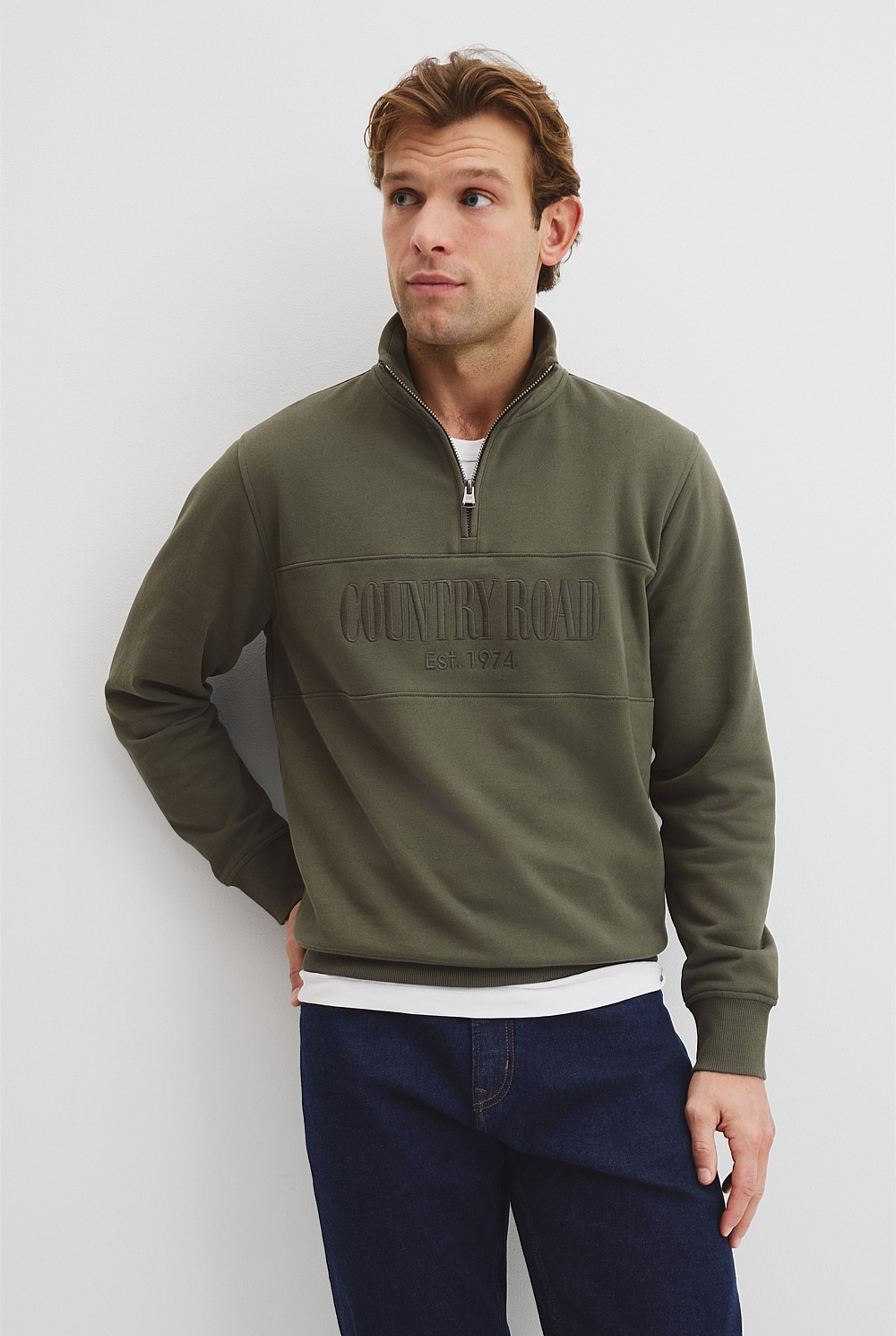 Australian Cotton Half Zip Heritage Sweat
