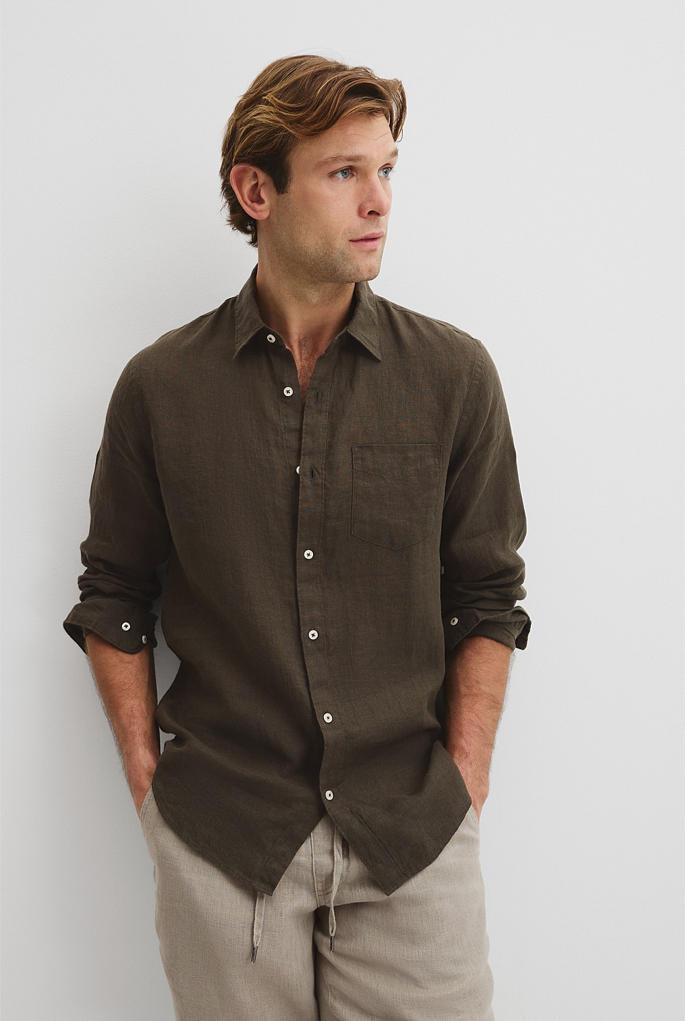 Organically Grown Linen Regular Fit Shirt