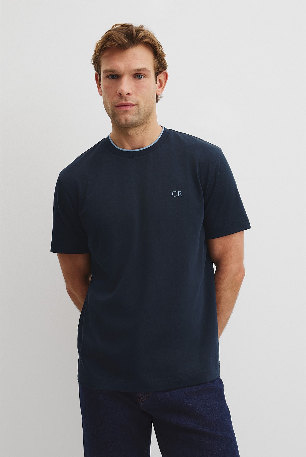 Australian Cotton CR Logo Tipped T-Shirt