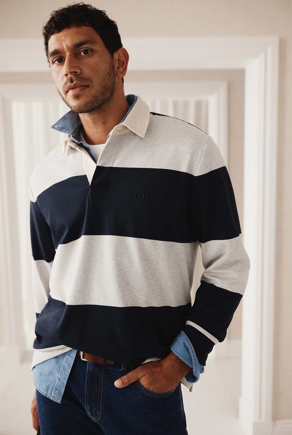 Australian Cotton Stripe Rugby Polo