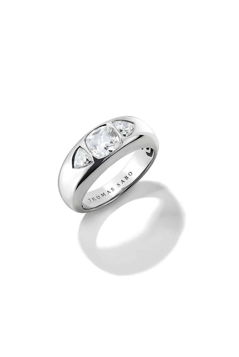 Bold Ring With Stones In Silver