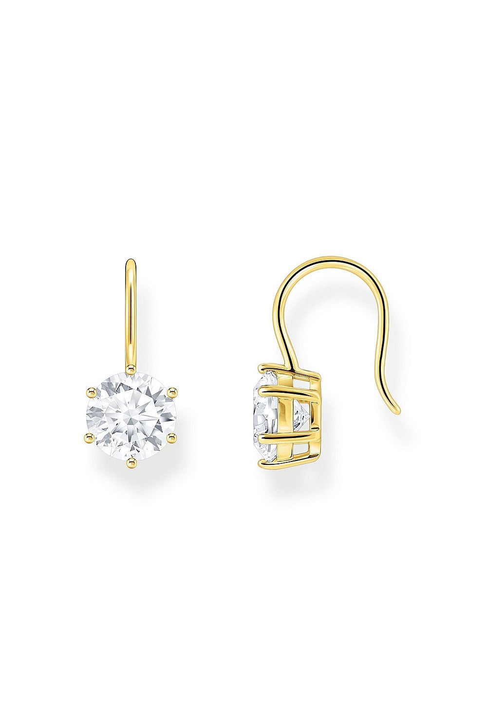Solitaire Earrings In Gold