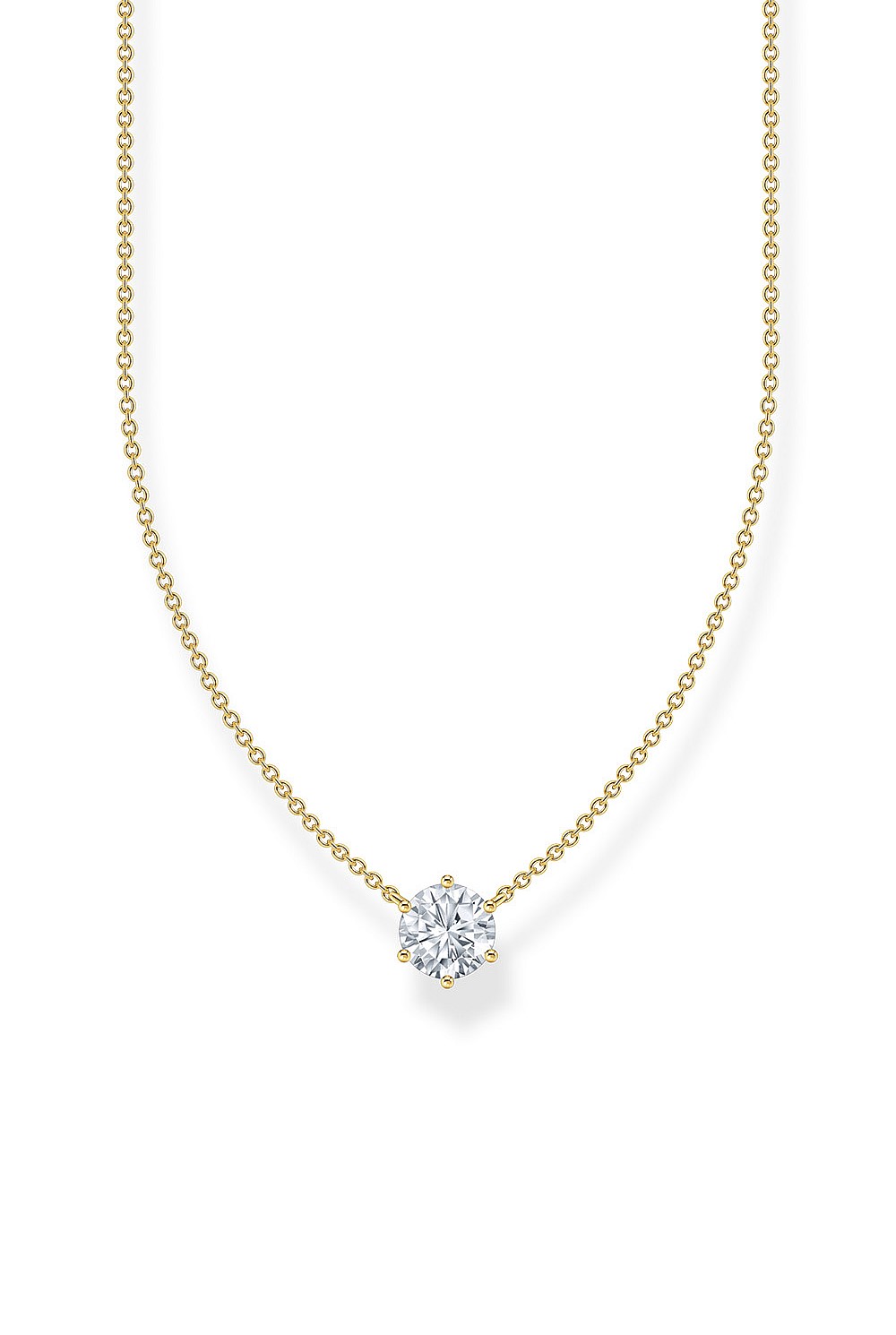 Essential Solitaire Necklace In Gold