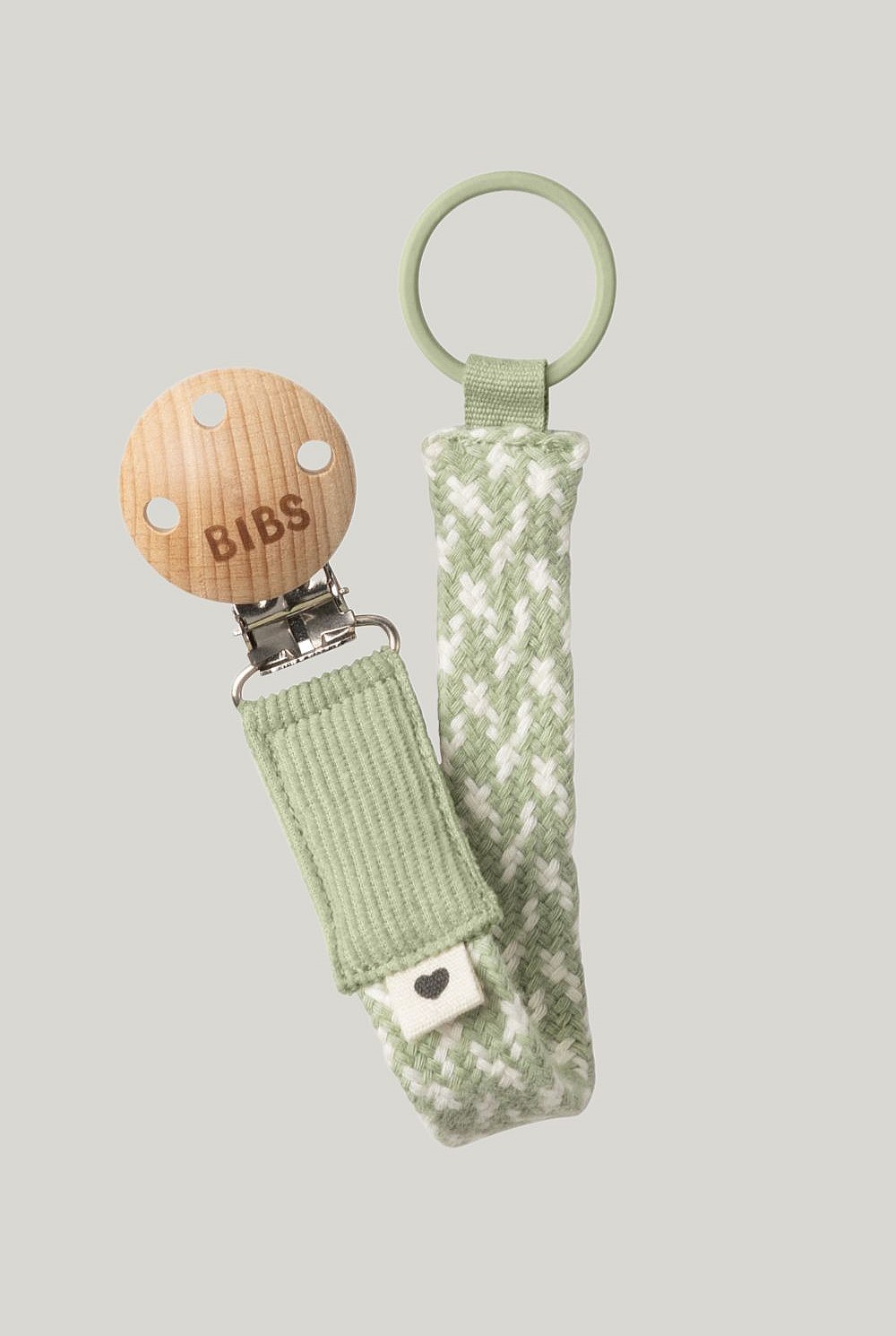 Pacifier Clip - Sage/ivory
