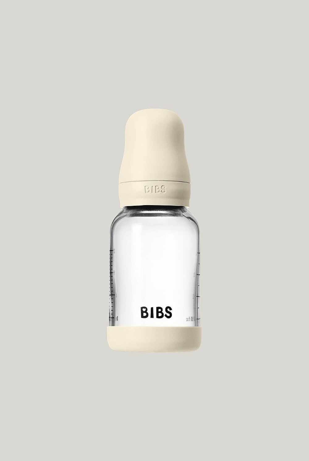 Glass Baby Bottle 120ml Latex - Ivory