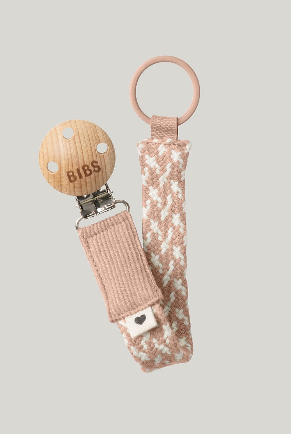 Pacifier Clip - Blush/ivory