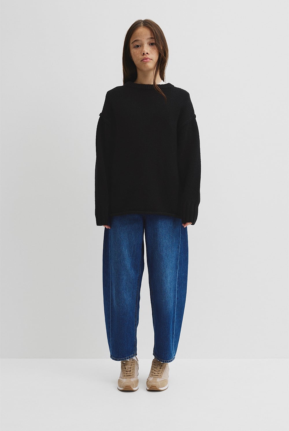 Teen Exposed Seam Knit