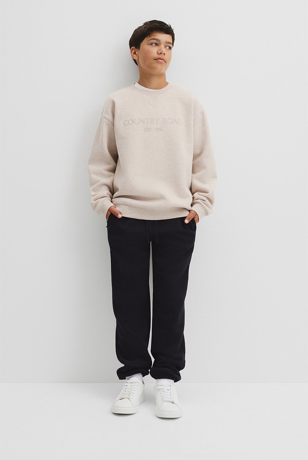 Teen Cotton Logo Crew Neck Sweat
