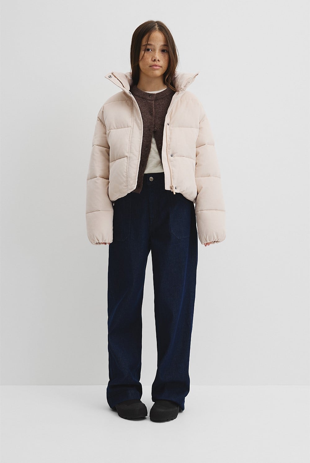 Teen Cord Puffer Jacket