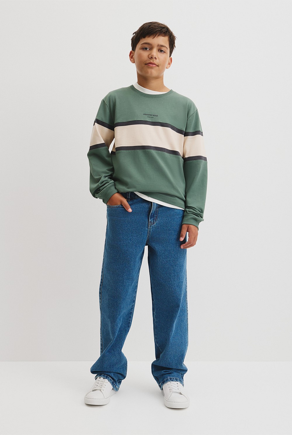 Teen Panelled Long Sleeve T-Shirt