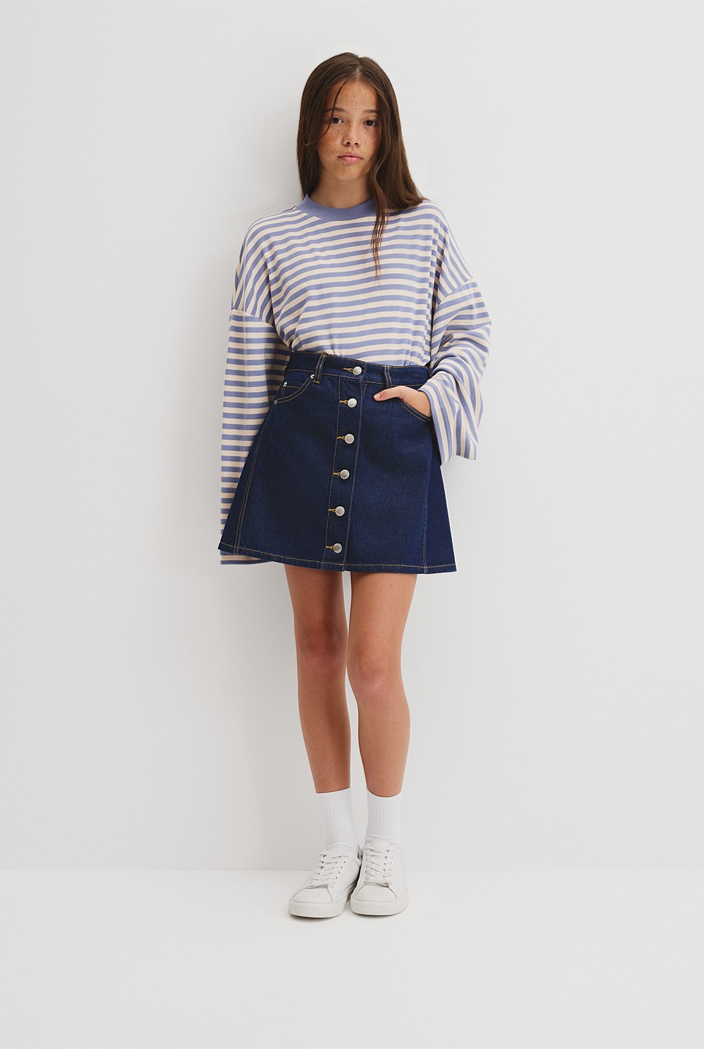 Teen Relaxed Stripe Long Sleeve T-Shirt