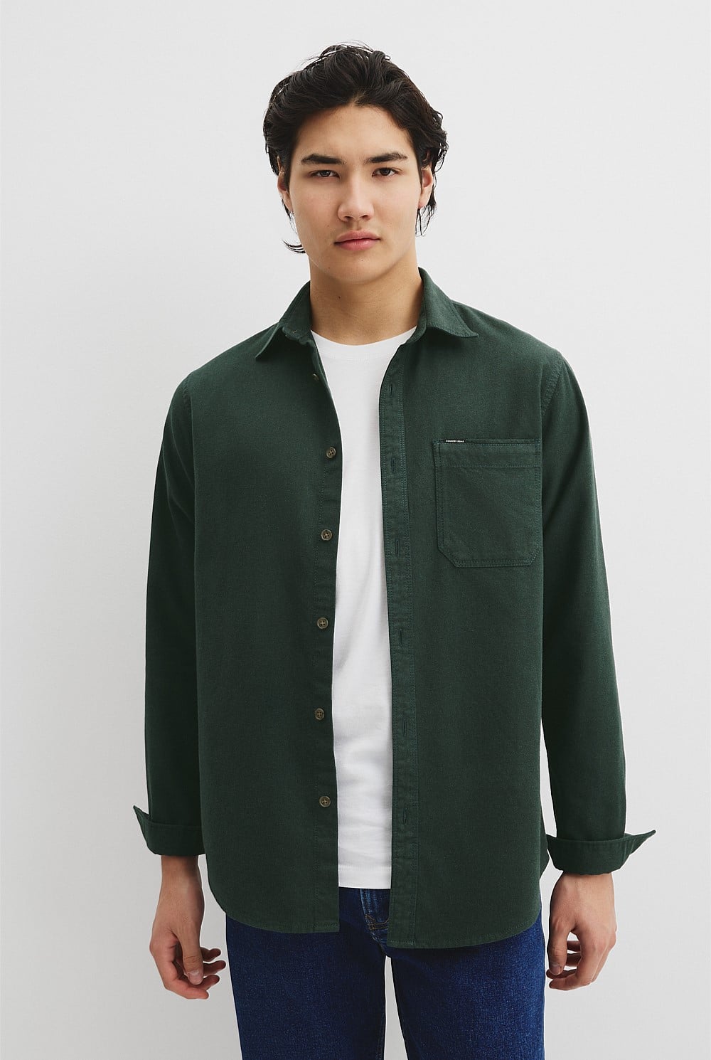 Regular Fit Brushed Cotton Shirt