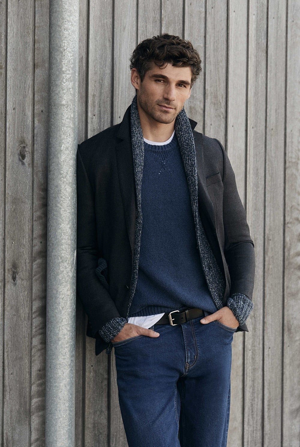 Long Sleeve Cotton Crew Neck Knit