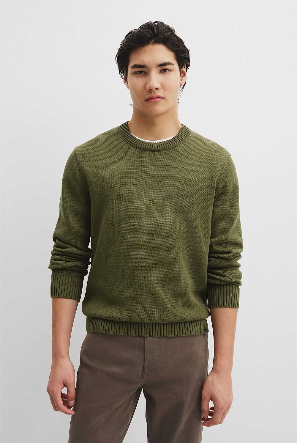 Australian Good Earth Cotton Crew Neck Knit