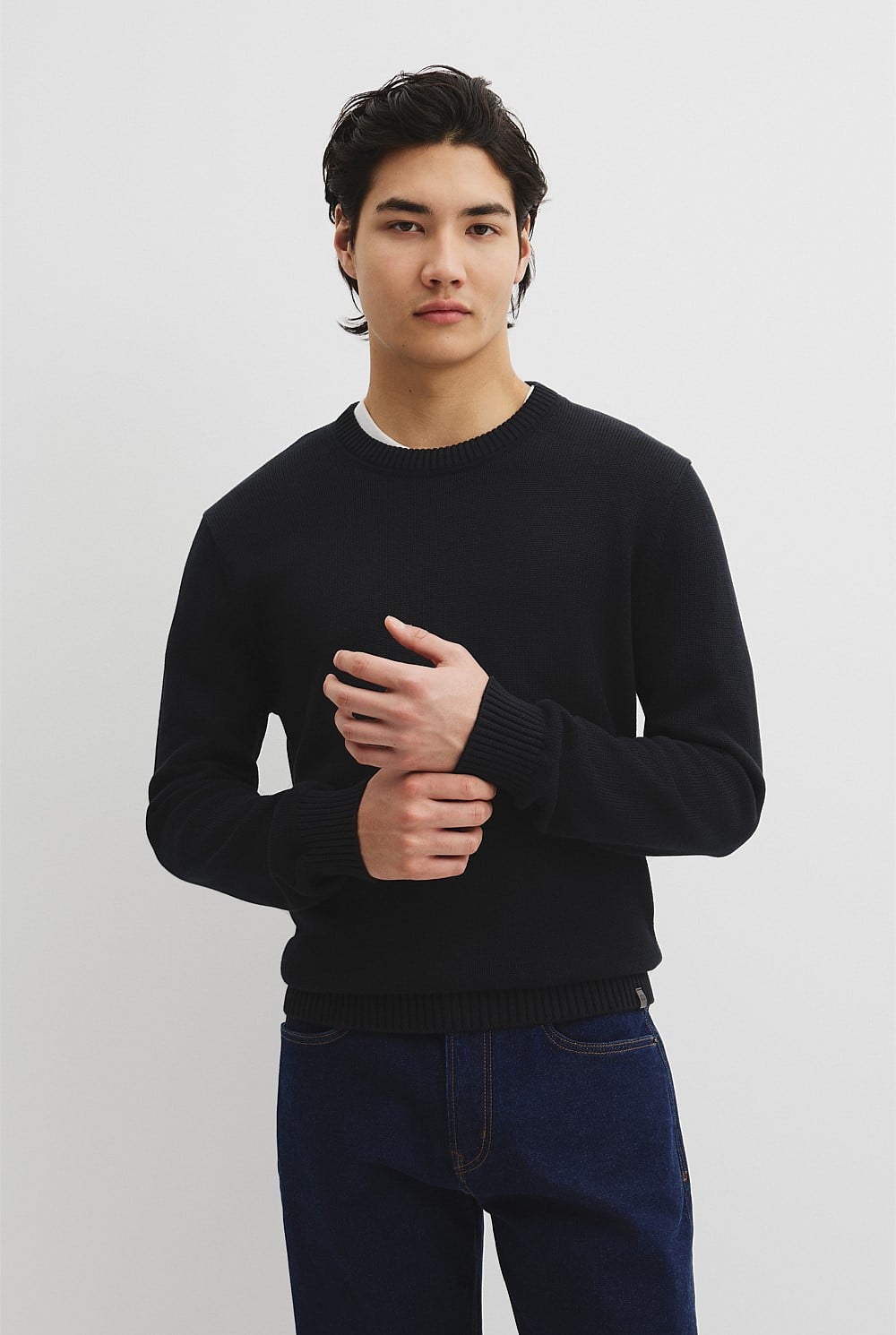 Australian Good Earth Cotton Crew Neck Knit
