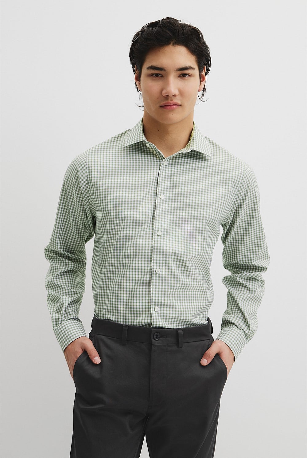 Regular Fit Gingham Travel Shirt