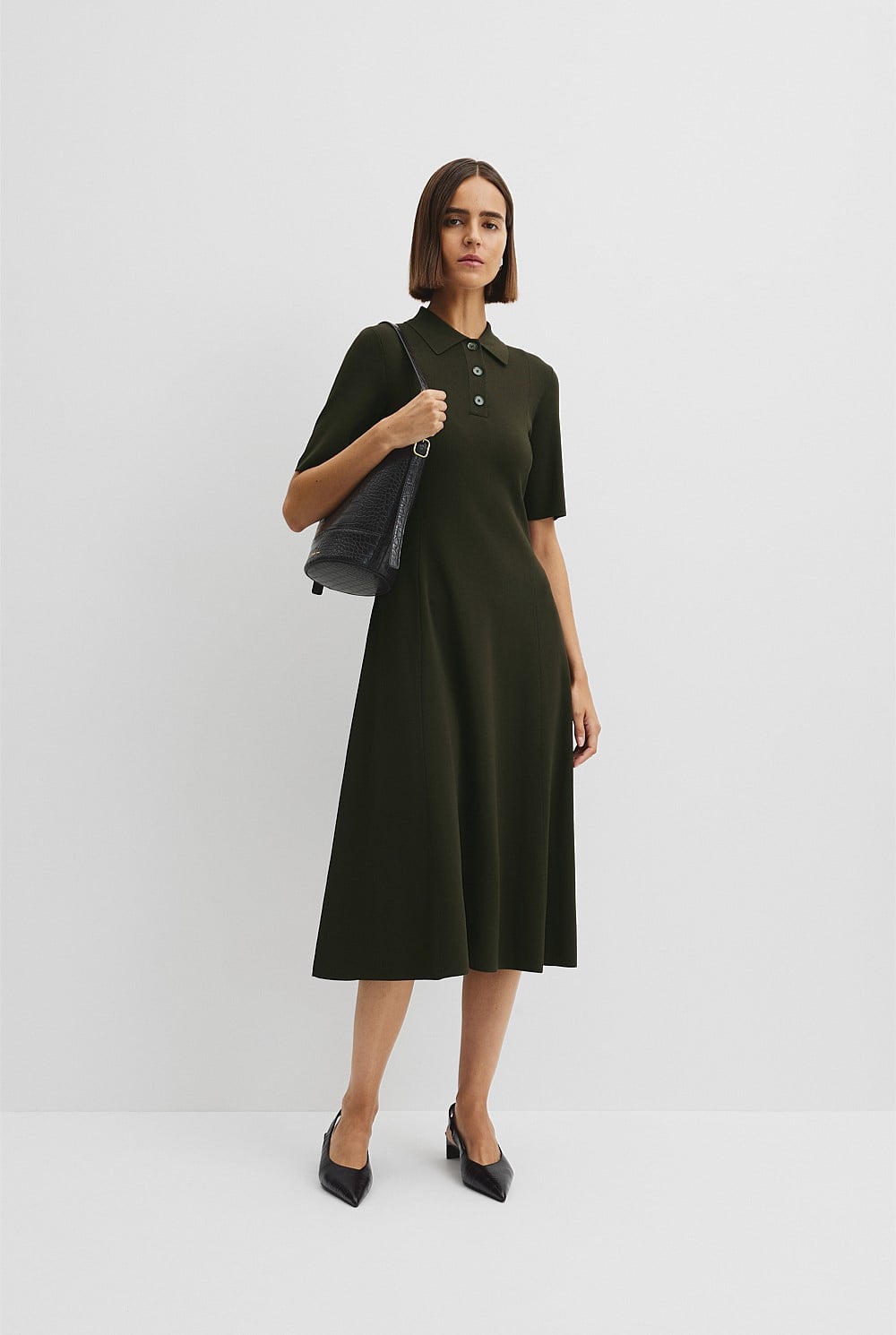 Compact Knit Midi Dress
