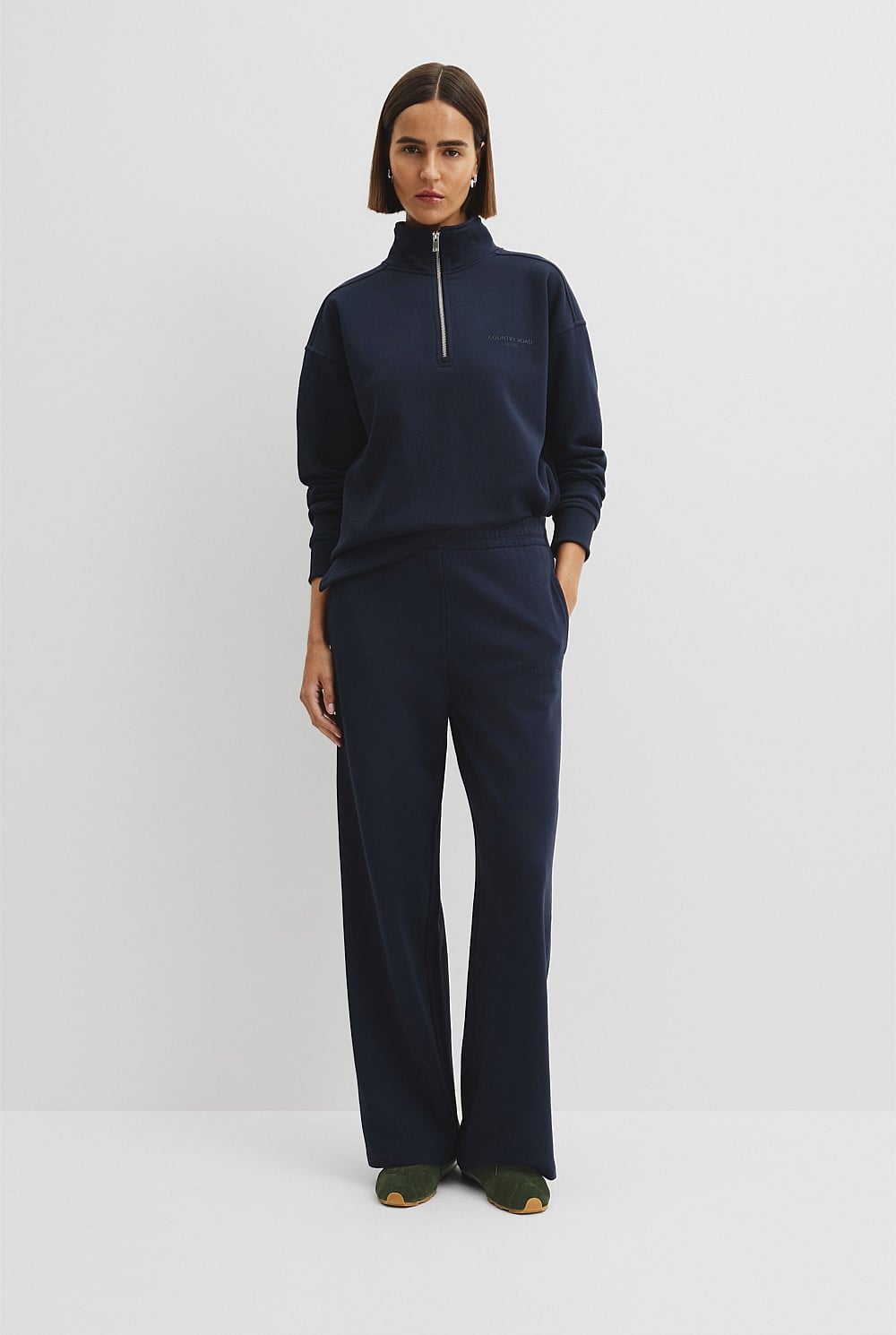 Australian Good Earth Cotton Straight Leg Track Pant