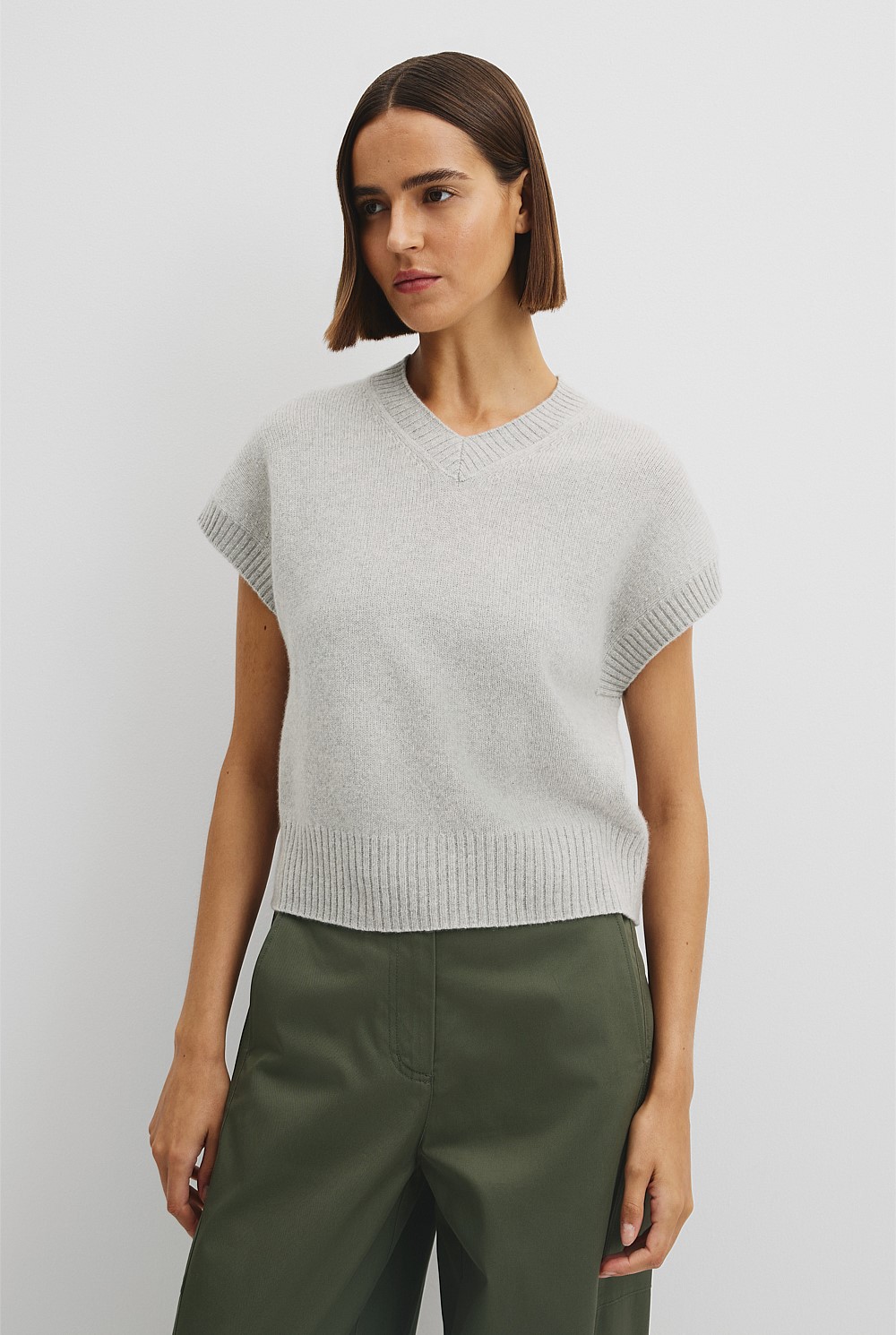 Short Sleeve Merino Wool Knit