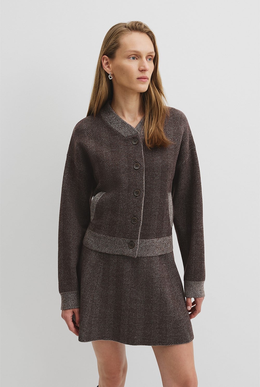 Herringbone Knit Jacket
