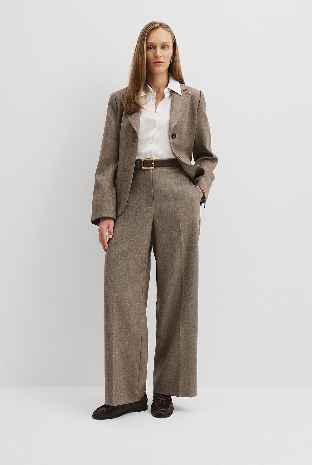 Wool Herringbone Pant