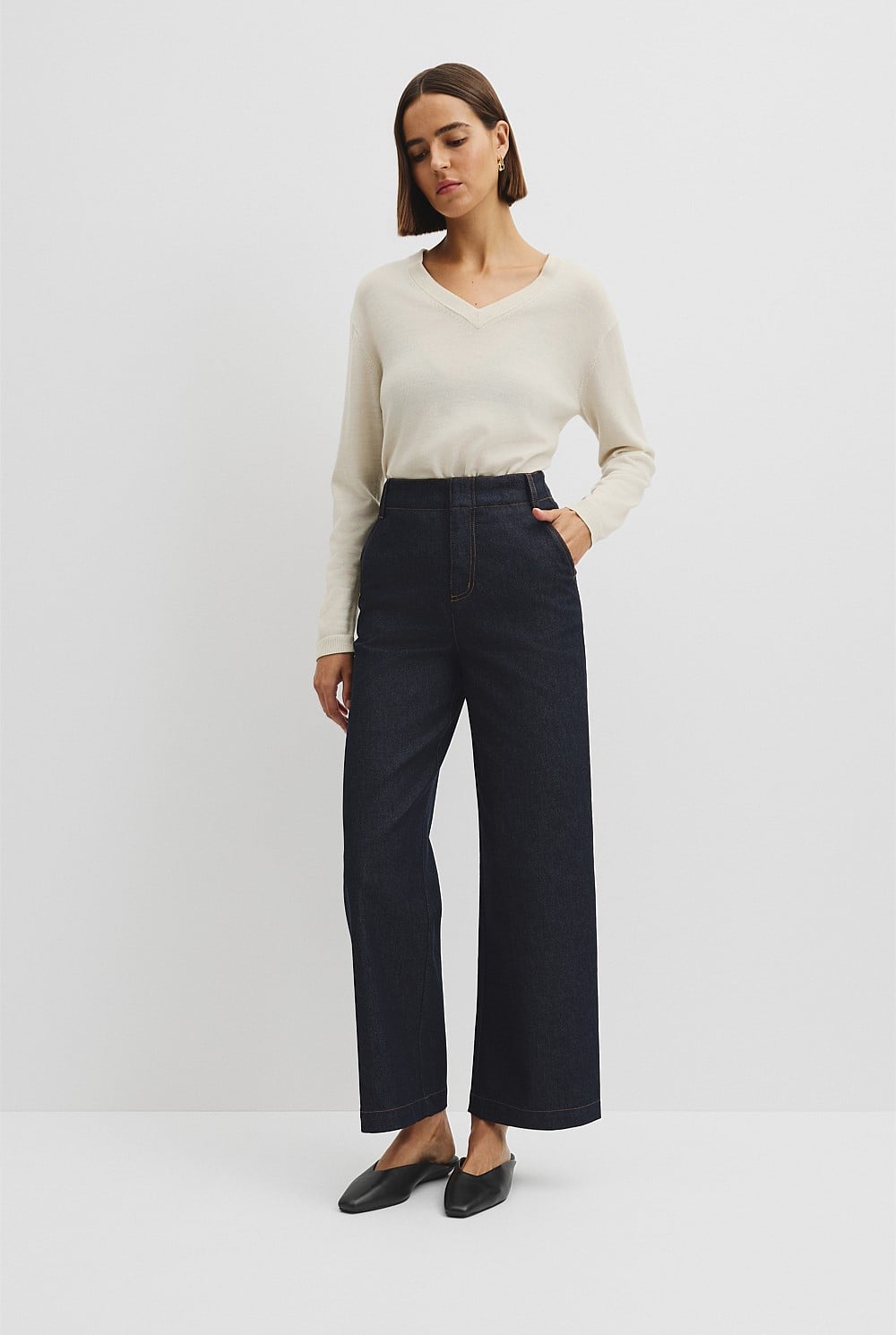 High Rise Wide Leg Jean