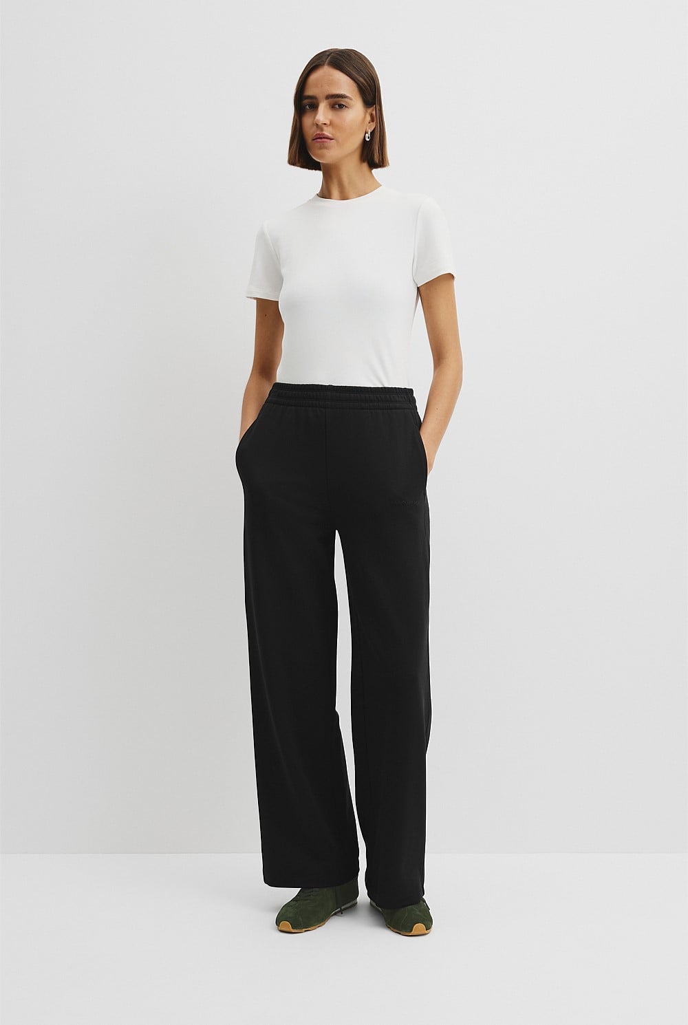 Australian Good Earth Cotton Straight Leg Track Pant