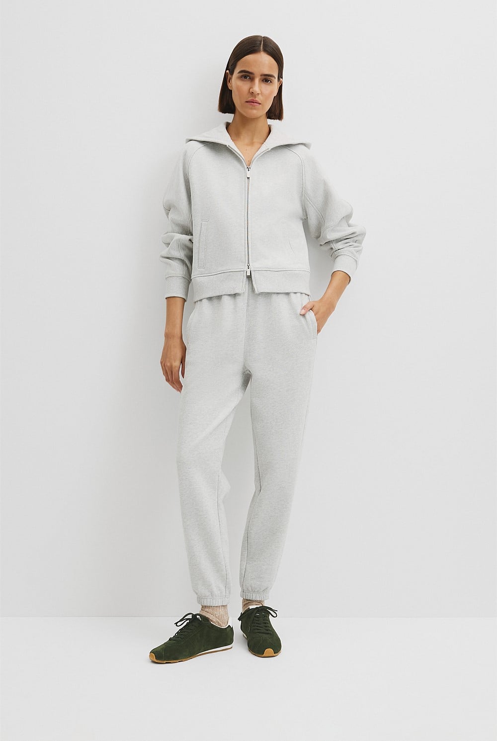 Australian Good Earth Cotton Zip Through Hooded Sweat