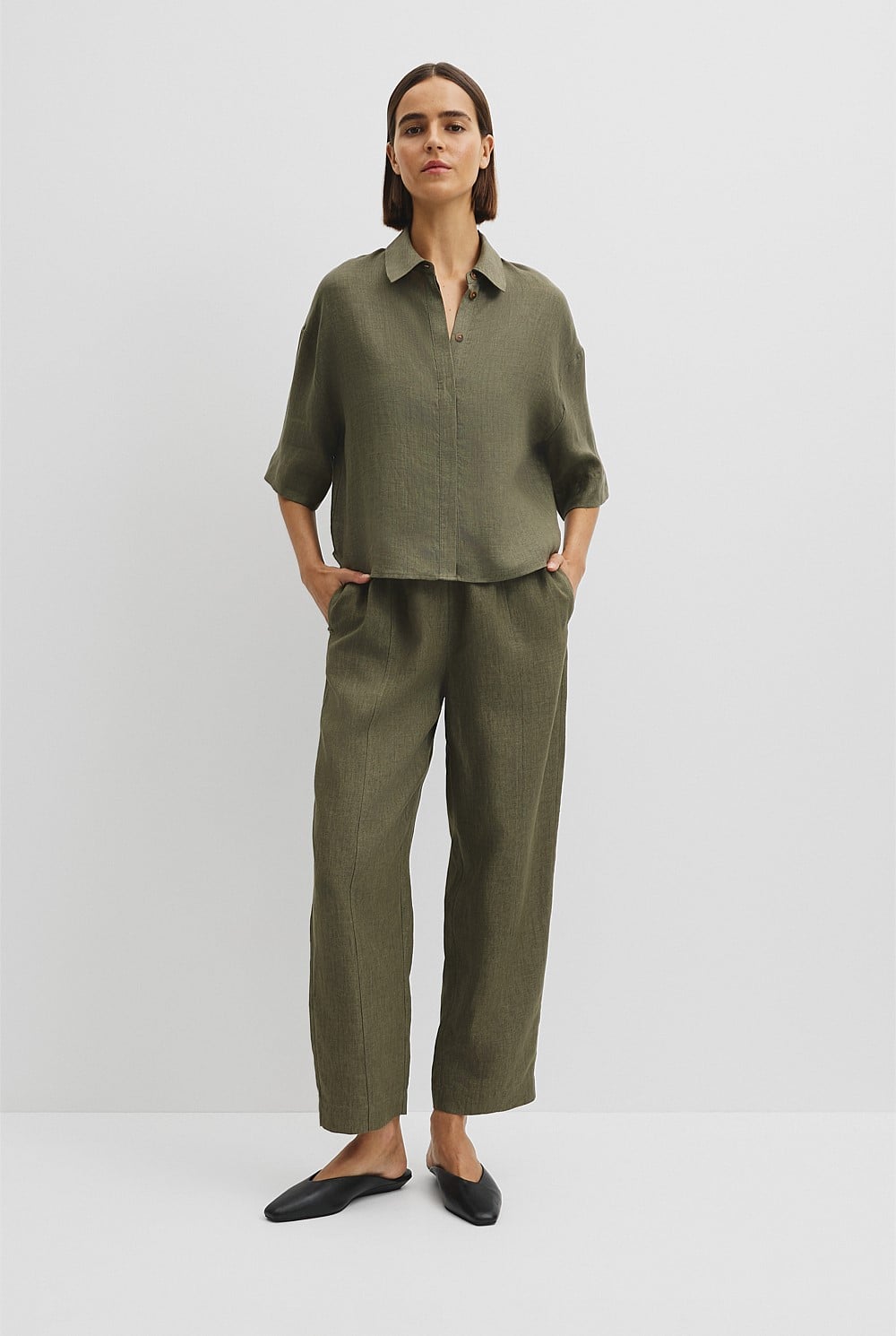 Organically Grown Linen Boxy Fit Shirt