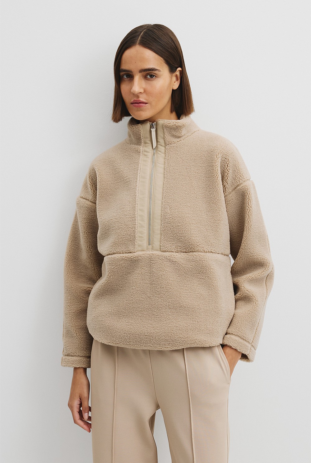 Recycled Polyester Fleece Half Zip Sweat