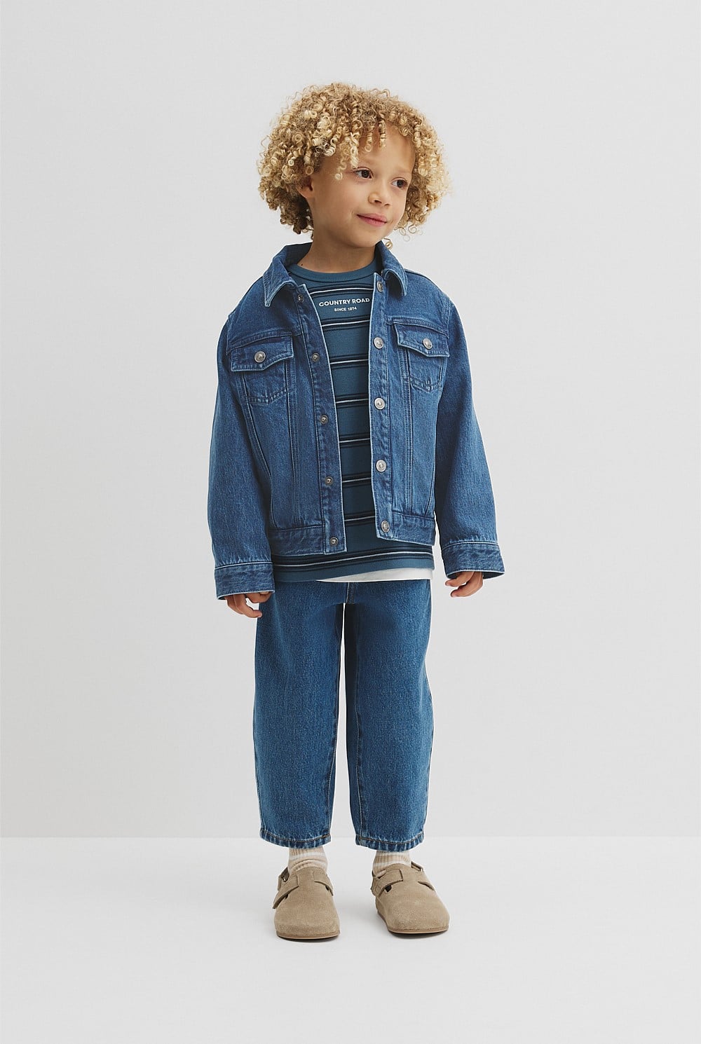 Stripe Long Sleeve Pique T-Shirt