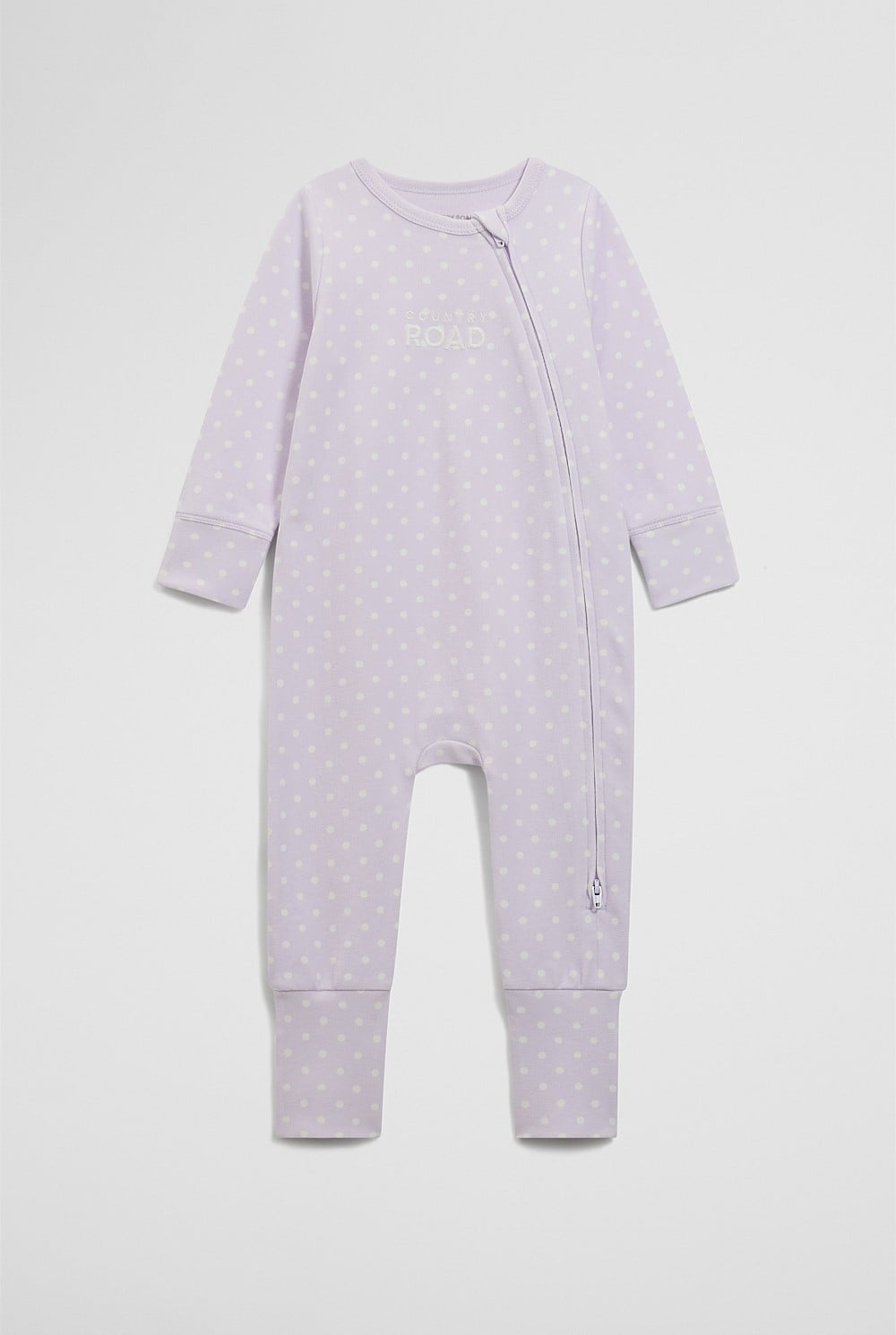 Organically Grown Cotton Logo Zip Jumpsuit