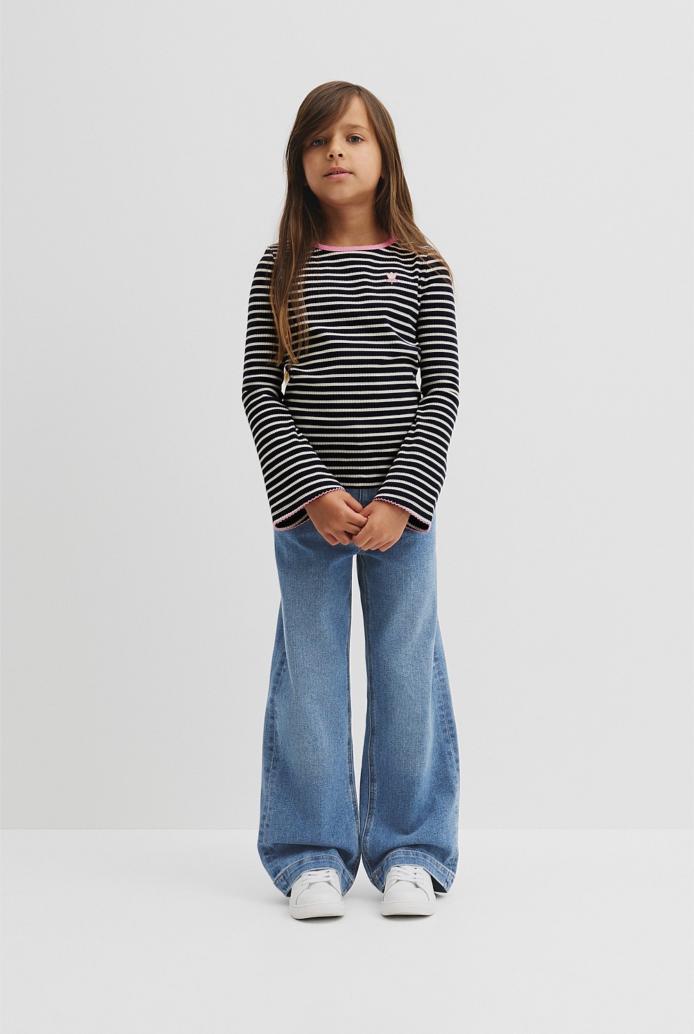 Rib Flare Sleeve Top