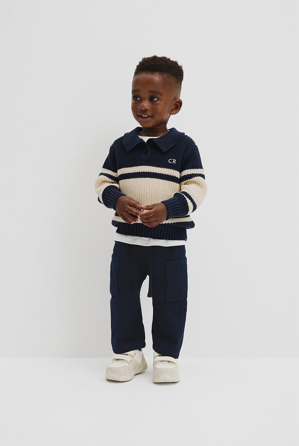 Stripe Collared Knit