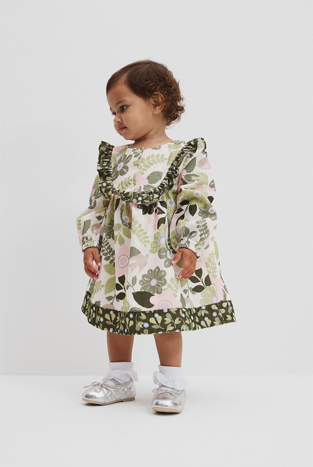 Cotton Blend Garden Frill Dress